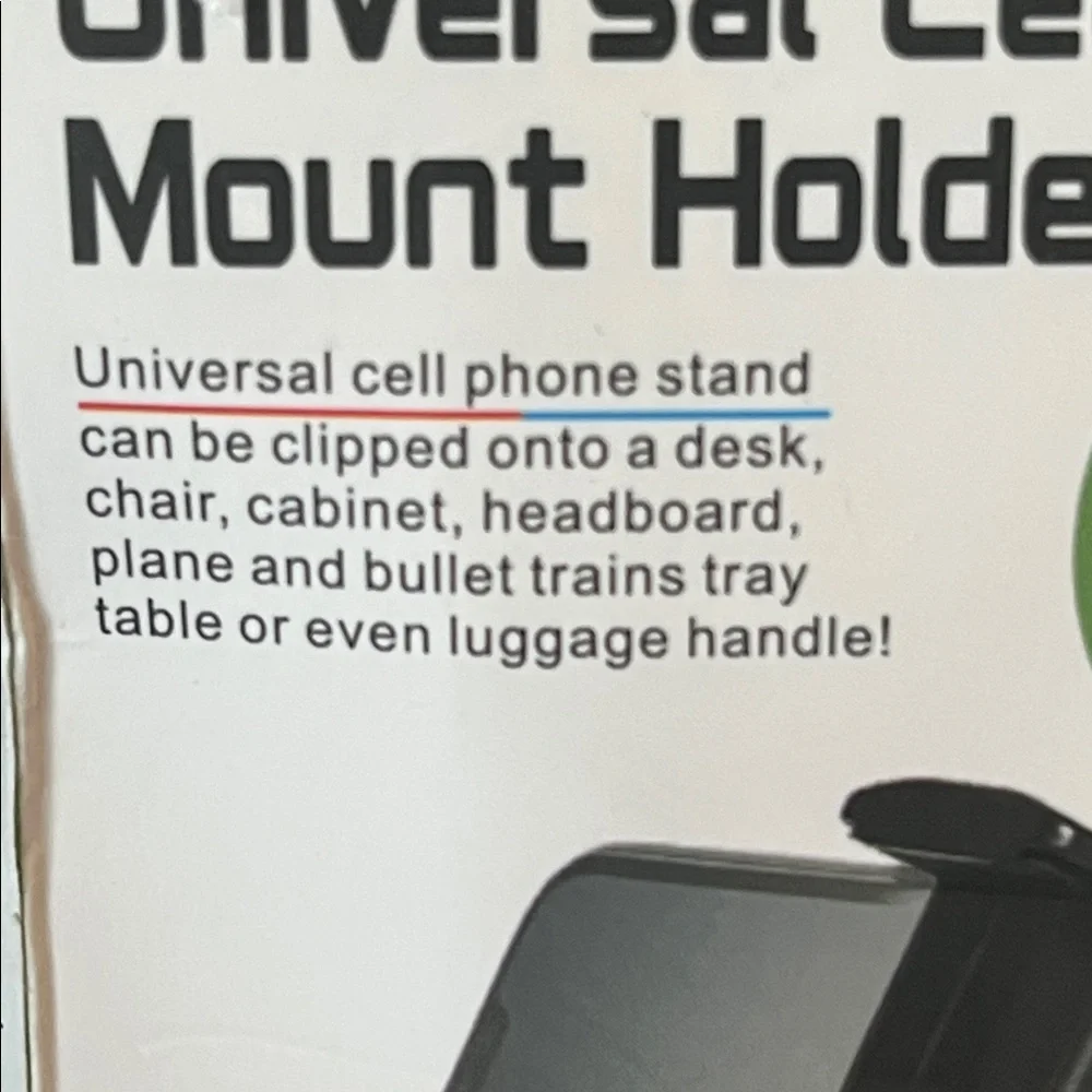 Universal Cell Phone Mount Holder - Black